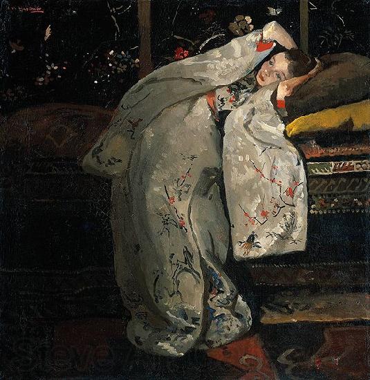George Hendrik Breitner Girl in a White Kimono Norge oil painting art